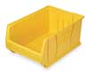 Quantum Storage Systems 150 lb Storage Bin, Polypropylene/Polyethylene, 16 1/2 in W, 11 in H, Yellow, 29 7/8 in L QUS974YL