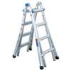 Werner Multipurpose Ladder, Extension, Scaffold, Staircase, Stepladder Configuration, 15 ft, Aluminum MT-17