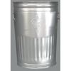 Zoro Select 31 gal Round Trash Can, Silver, 21 in Dia, None, Galvanized steel 2PYW6