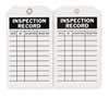 Zoro Select Inspection Tag, 7 x 4 In, Bk/Wht, Met, PK10 2RMU7