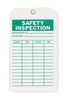 Zoro Select Saf Inspection Tag, 7 x 4 In, Grn/Wht, PK10 2RMU4