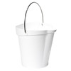 Vikan 3 gal. Round Hygienic Bucket, 12-3/4" H, 12 4/5 in Dia, Black, Polypropylene 56869