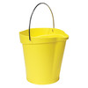 Vikan 3 gal. Round Hygienic Bucket, 12-3/4" H, 12 4/5 in Dia, Yellow, Polypropylene 56866