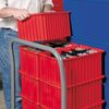 Akro-Mils Divider Box, Red, Industrial Grade Polymer, 22 3/8 in L, 17 3/8 in W, 6 in H 33226RED