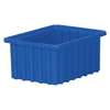 Akro-Mils Divider Box, Blue, Industrial Grade Polymer, 10 7/8 in L, 8 1/4 in W, 5 in H 33105BLUE