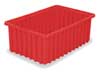 Akro-Mils Divider Box, Red, Industrial Grade Polymer, 16 1/2 in L, 10 7/8 in W, 6 in H 33166RED