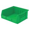 Akro-Mils 50 lb Hang & Stack Storage Bin, Plastic, 11 in W, 5 in H, 10 7/8 in L, Green 30235GREEN
