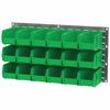 Akro-Mils 30 lb Hang & Stack Storage Bin, Plastic, 5 1/2 in W, 5 in H, Green, 10 7/8 in L 30230GREEN