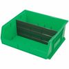 Akro-Mils Hang & Stack Storage Bin, 14 3/4 in L x 16 1/2 in W x 7 in H, 75 lb Load Capacity, Green, Plastic 30250GREEN