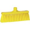 Vikan 12 in Sweep Face Broom Head, Stiff, Synthetic, Yellow 31666