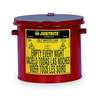Justrite Countertop Oily Waste Can, 2 Gal., Red 09200