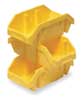 Quantum Storage Systems 75 lb Hang & Stack Storage Bin, Plastic, 6 5/8 in W, 5 in H, Yellow, 12 1/2 in L QP1265YL