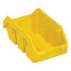 Quantum Storage Systems 75 lb Hang & Stack Storage Bin, Plastic, 6 5/8 in W, 5 in H, 12 1/2 in L, Yellow QP1265YL