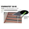 Wooster Products Stair Tread, Black, 36in W, Extruded Alum 500NG3