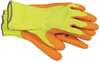 Showa Natural Rubber Latex Coated Gloves, Palm Coverage, Orange/Yellow, S, PR 317S-07