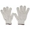 Condor String Knit Gloves, Polyester/Cotton, White, Small 4JF63