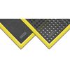 Notrax Interlocking Drainage Mat Tile, Nitrile Rubber, 3 ft Long x 3 ft Wide, 3/4 in Thick 850S0033BL
