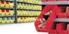 Akro-Mils 15 lb Shelf Storage Bin, Plastic, 4 1/8 in W, 4 in H, Red, 17 7/8 in L 30128RED