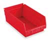 Akro-Mils 15 lb Shelf Storage Bin, Plastic, 8 3/8 in W, 4 in H, 11 5/8 in L, Red 30150RED
