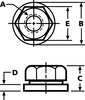 Te-Co Flange Nut, 5/16"-18, Steel, Not Graded, Black Oxide, 9/16 in Hex Wd, 3/8 in Hex Ht 41602