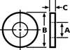 Te-Co Flat Washer, Fits Bolt Size 5/16" , Steel Black Oxide Finish 42602