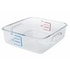 Rubbermaid Commercial Square Storage Container, 2 qt, Clear FG630200CLR