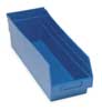 Quantum Storage Systems 50 lb Shelf Storage Bin, Polypropylene, 8 3/8 in W, 6 in H, Blue, 17 7/8 in L QSB208BL