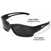 Edge Eyewear Safety Glasses, Mirror Anti-Scratch SBR61-G15
