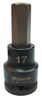 Westward 3/4 in Drive Impact Socket Bit 17 mm Size, Standard Socket, Black Oxide 20HX52