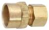 Zoro Select 5/8" Sweat x 3/8" Compression Brass Sweat Adapter 700086-0610