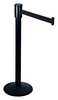 Retracta-Belt Barrier Post with Belt, 40 In. H, Sloped 321BA-BK