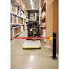 Retracta-Belt Warehouse Barrier, 25ft Black/Yellow Belt WH412YW25-BYD-HC