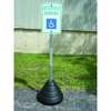 Rubberform Black/Silver Sign Base with Post ; ft. metal 7447