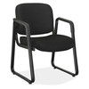 Lorell BlackGuest Chair, 24.8"L33-1/2"H, FabricSeat LLR84576