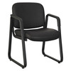 Lorell BlackGuest Chair, 24.8"L33-1/2"H, LeatherSeat LLR84577