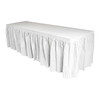 Genuine Joe Nonwoven Table Skirts, Polyester, White GJO11915