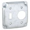 Raco Electrical Box Cover, Square, Steel, Toggle Switch, Single Receptacle 805C