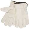 Mcr Safety Leather Palm Gloves, Shirred Cuff, 2XL, PR 3211XXL
