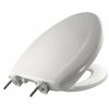 Bemis Toilet Seat, With Cover, Plastic, Elongated, White 7900TDGSL