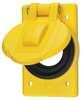 Hubbell Wiring Device-Kellems 1 -Gang Vertical Weatherproof Cover, 2 27/32 in W, 4 9/16 in H HBL74CM24WO