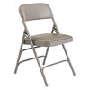 National Public Seating Vinyl Triple Brace Double Hinge Folding Chair, Grey 1302