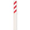 Zoro Select Flexible Marker Stake, Fiberglass, White/Red on White FMK611WTRDWT