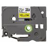 Brother Adhesive TZ Tape (R) Cartridge 0.47"x26ft., Black/Yellow TZEFX631