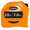 Keson 25 ft/7.5m Tape Measure, 1 in Blade PGT18M25V