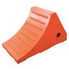 Zoro Select Wheel Chock, Molded Rubber, Orange 22XW87