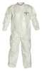 Dupont Coverall, 12 PK, White, Tychem(R) 4000, Zipper SL125BWHXL001200