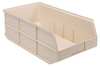 Quantum Storage Systems 85 lb Shelf Storage Bin, Polypropylene, 11 in W, 7 in H, 20 1/2 in L, Ivory SSB485IV