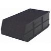 Quantum Storage Systems 70 lb Shelf Storage Bin, Polypropylene, 8 1/4 in W, 7 in H, 20 1/2 in L, Black SSB483BK