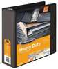 Zoro Select 3" D-Ring Binder, Heavy Duty, Black W385-49BPP1