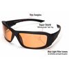Edge Eyewear Safety Glasses, Orange Anti-Fog, Scratch-Resistant XH610-TT